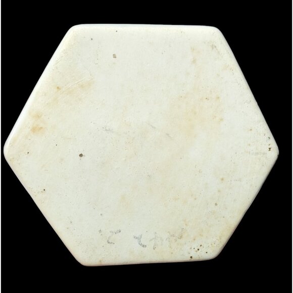 Vintage Floral Blue And White Hexagonal Ceramic Trinket Box - Picture 5 of 10